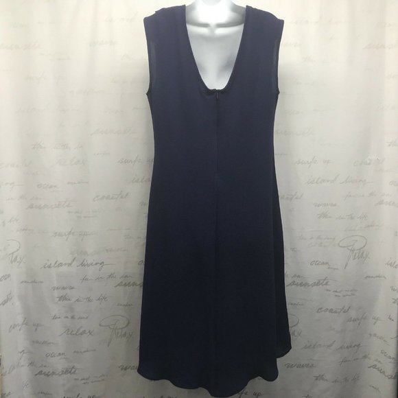 Spirit of Grace Crepe Dress  XL Blue Sleeveless - Picture 5 of 8